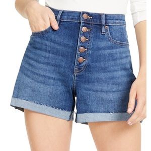 NWT Calvin Klein Cuffed Denim High Waisted Shorts